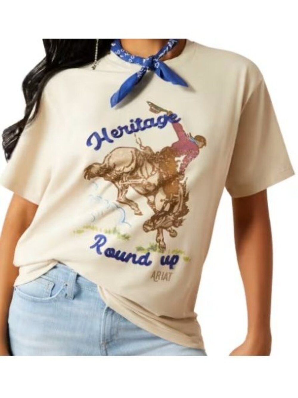 Ariat Heritage Boyfriend Tee Size Large Ancient Scroll NWT